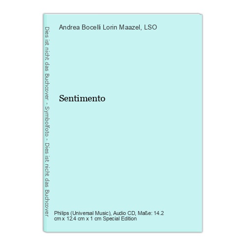 Sentimento Andrea Bocelli Lorin Maazel  und  LSO: