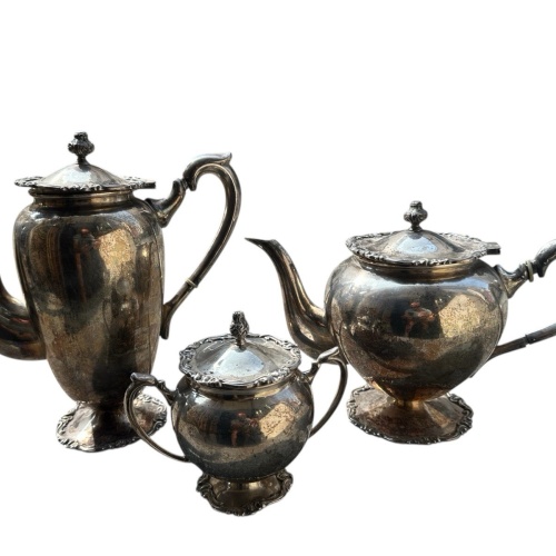 Kaffee Set 3 Teilig Industria Peruana Plata Esterlina 925 CAMUSSO 1792 g Silber