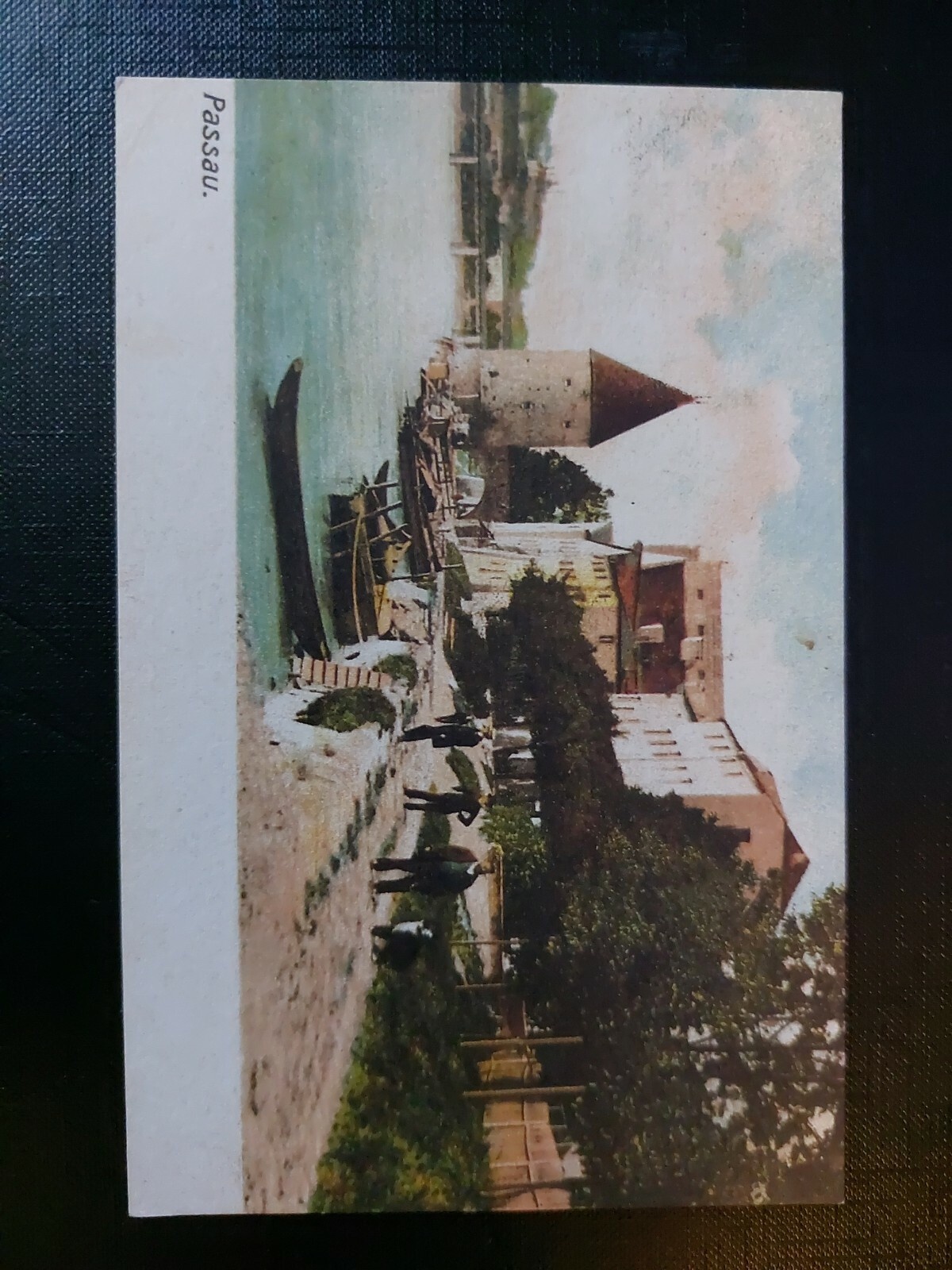 Passau Ufer Boote Weg Turm Bäume Spaziergang 402563 WM