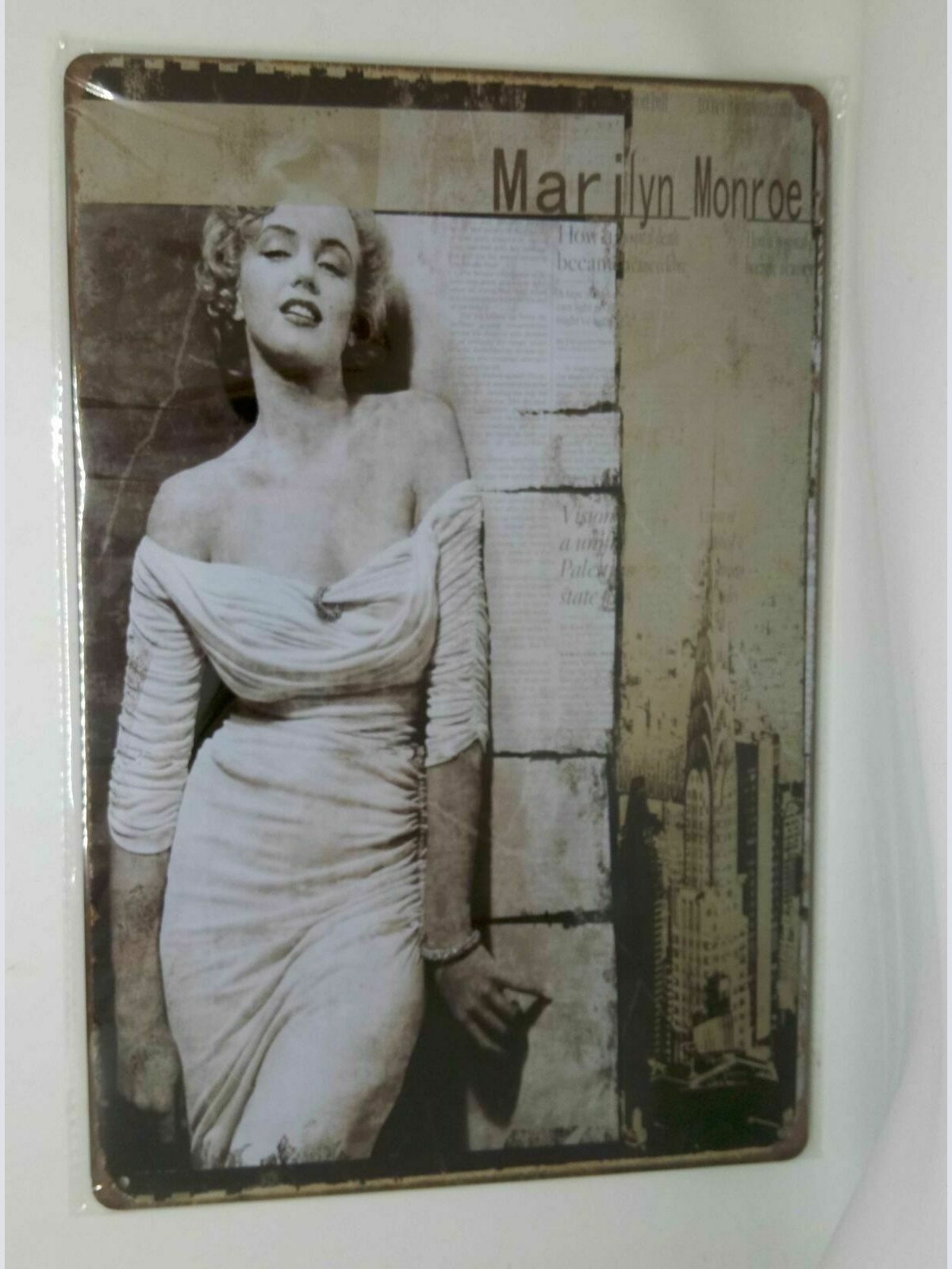 Nostalgie Retro Blechschild Marilyn Monroe stehend 30x20 50112