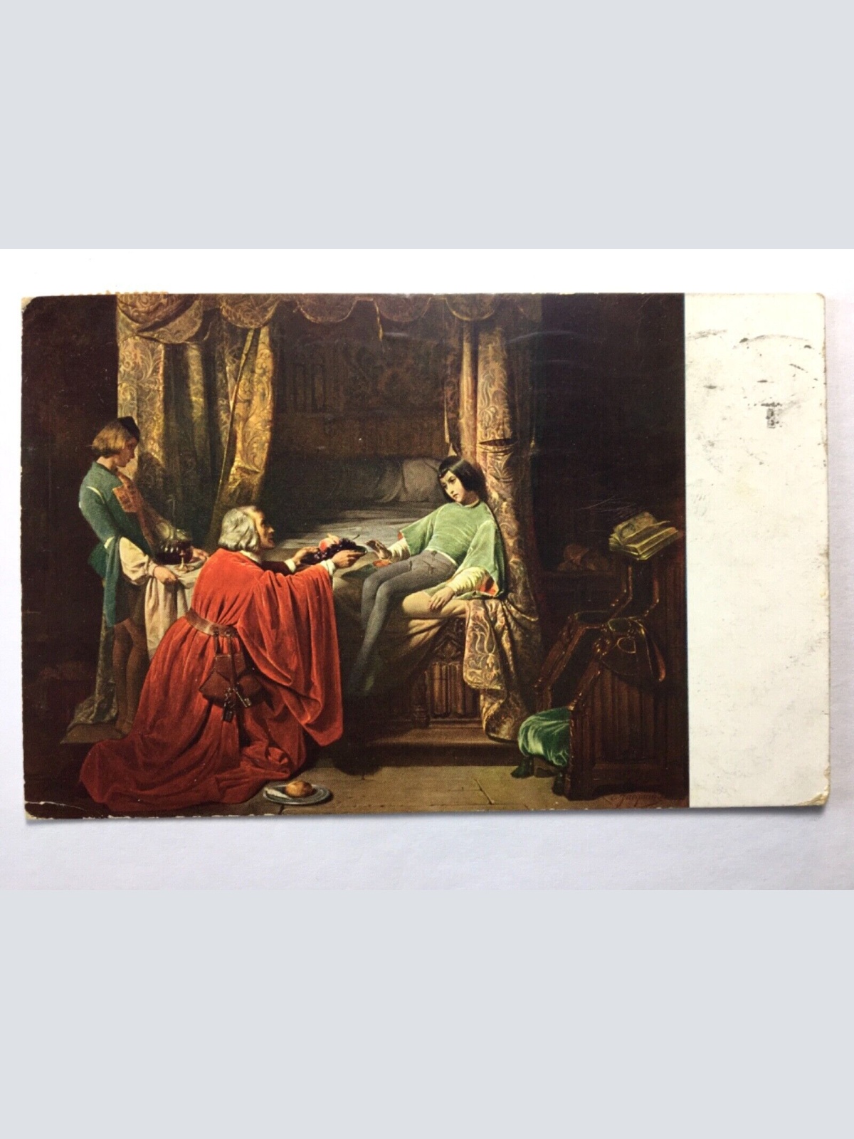 Hungertod des Gaston de Foix (C.Jacquand) - Künstlerkarte 30164 TH