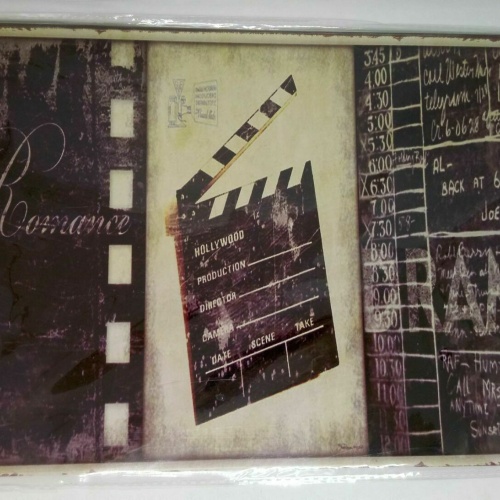 Nostalgie Retro Blechschild Romance Drama Filmklappe Hollywood 30x20 50125
