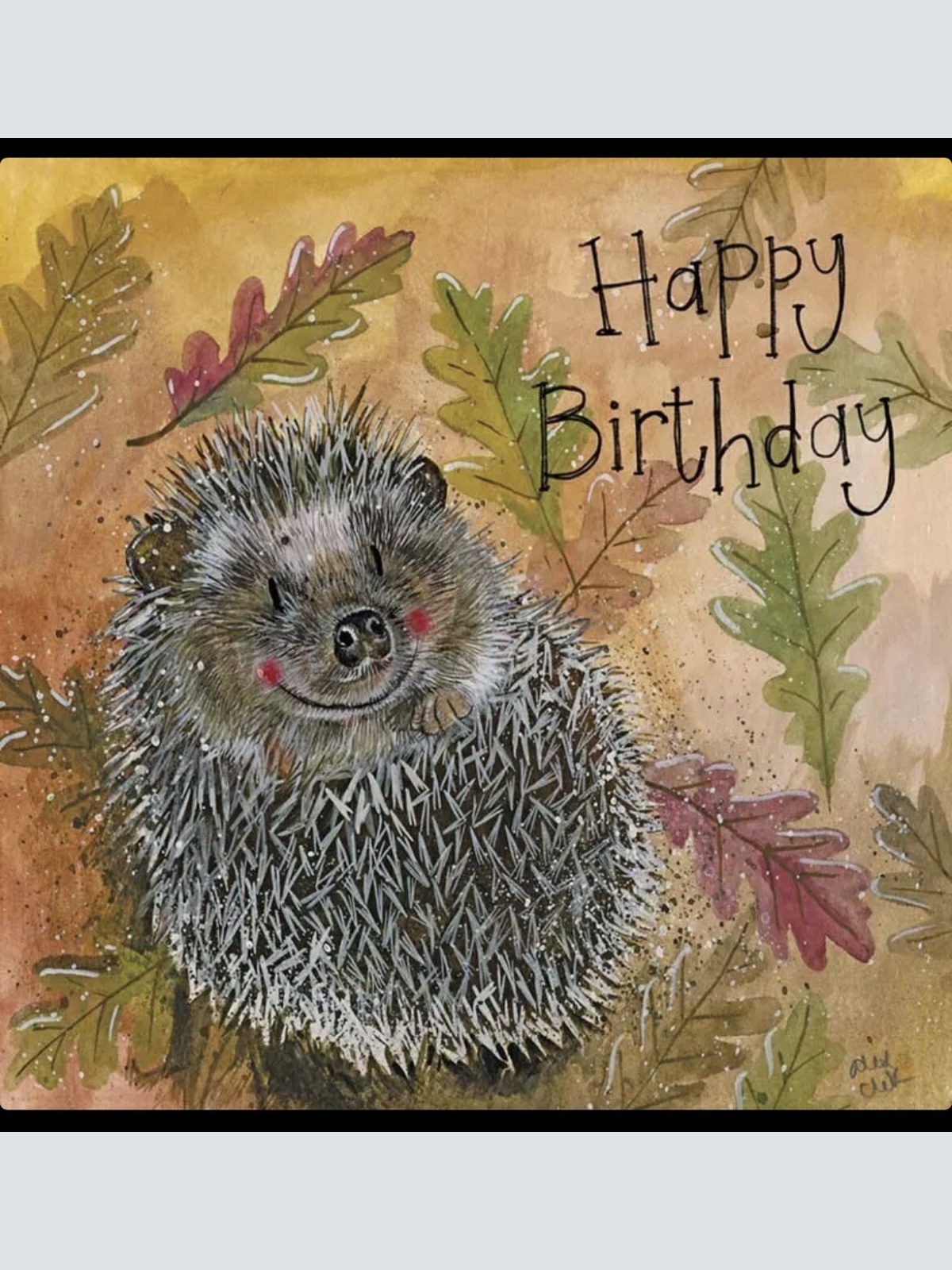 Alex Clark Igel Russel zum Geburtstag  140x140 mm incl. Umschlag   0008