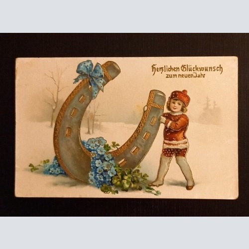 Herzlichen Glückwunsch Zum Neuen Jahr Prägekarte 600757A Ga G