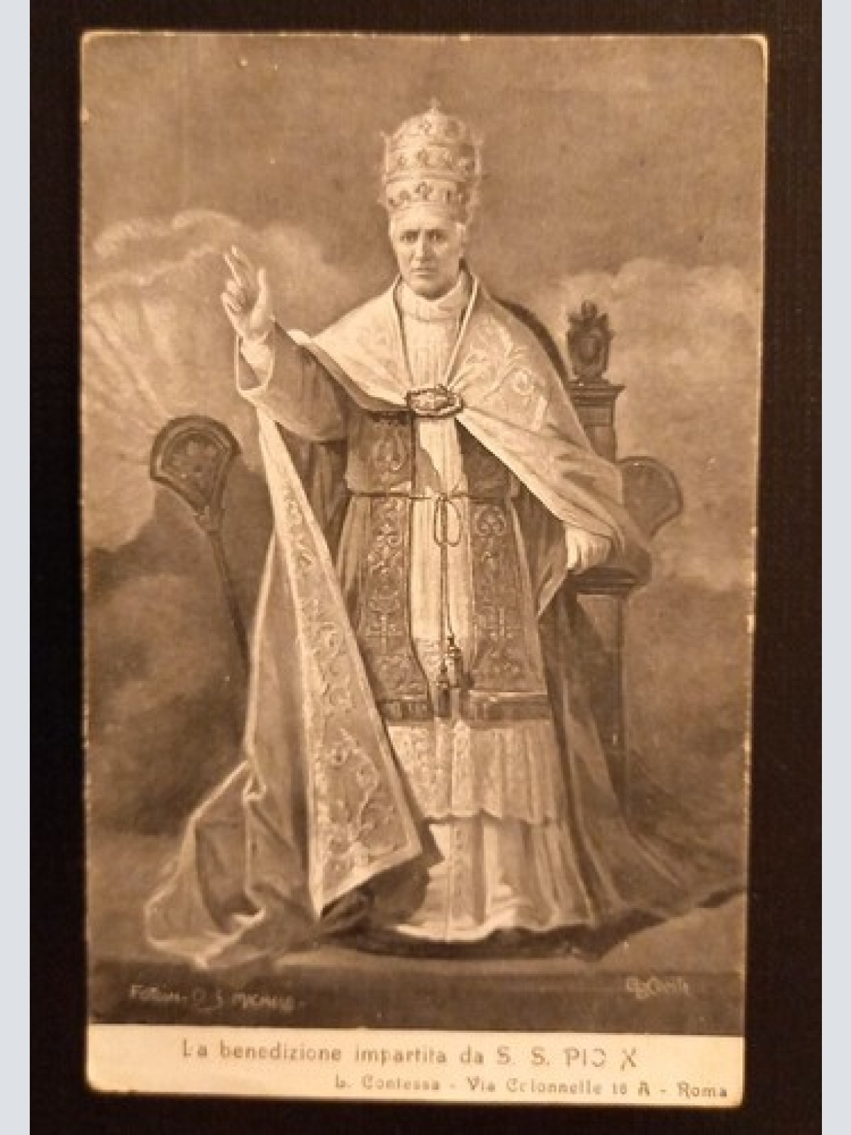 La Benedizione Impartita Da S.S.Pic X Papst 600755A Ga G