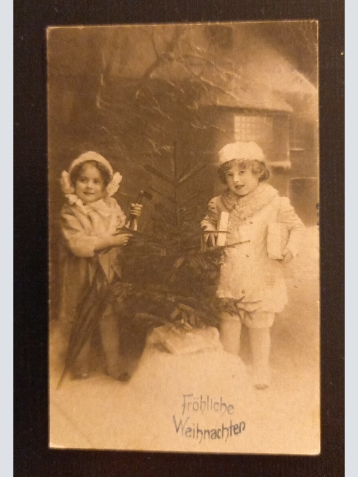 Fröhliche Weihnachten Zwei Kinder 600747A Ga G