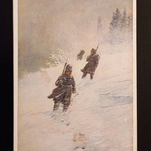 Ansichtskarte Soldat IWK Soldaten Im Schneesturm 600783A Ga G