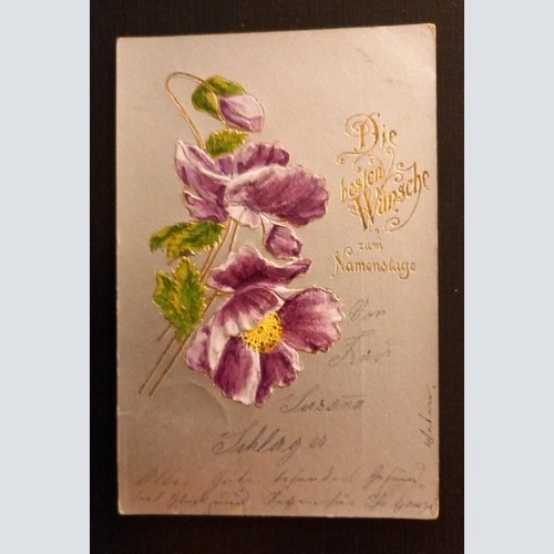 Die Besten Wünsche Zum Namenstag Prägekarte 600781A Ga G