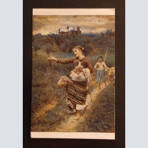 Michelin Pastorella Frau Mit Schaf Und Kleinen Jungen 600776A Ga G