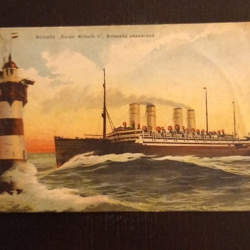 Schnelldampfer Kaiser Wilhelm II Leuchtturm Marine Deutsches Reich 600795A Ga G