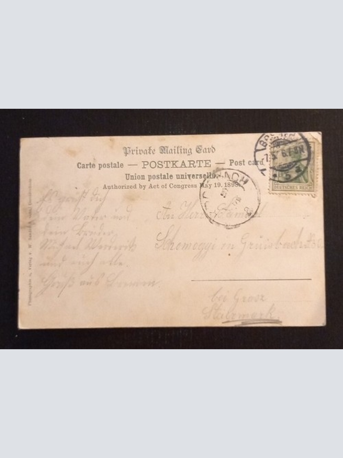 Schnelldampfer Kaiser Wilhelm II Leuchtturm Marine Deutsches Reich 600795A Ga G