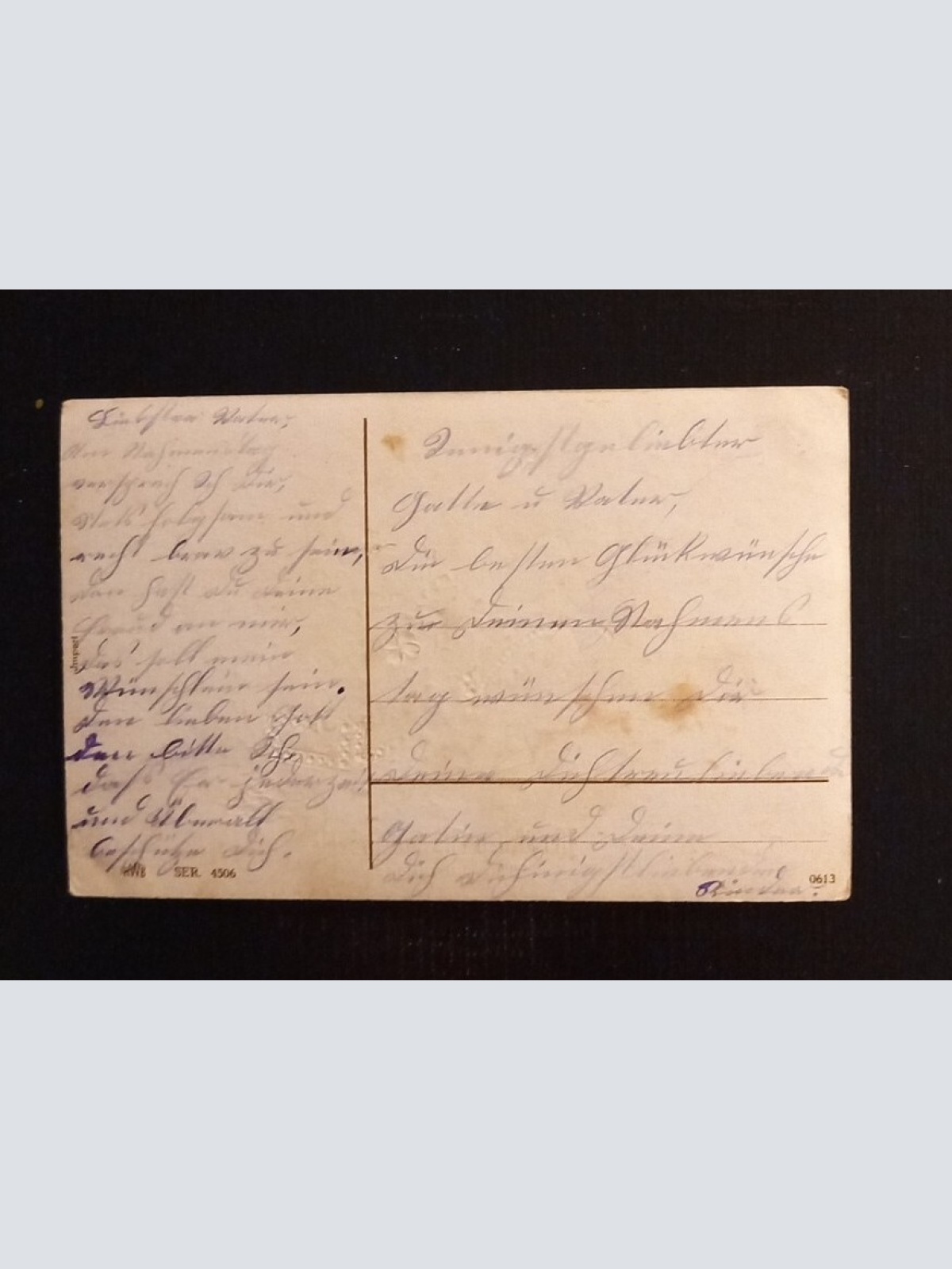 Herzlichen Glückwunsch Zum Namenstag Prägekarte 600771A Ga G