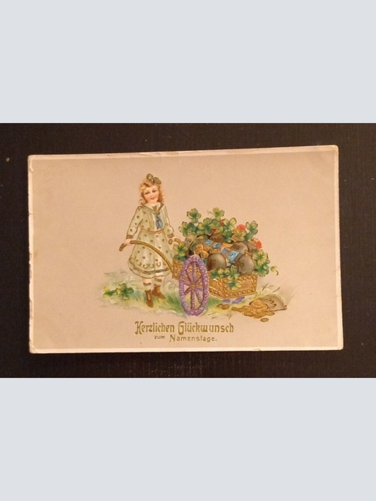 Herzlichen Glückwunsch Zum Namenstag Prägekarte 600771A Ga G