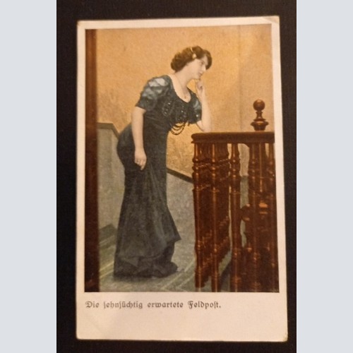 Dame Die Sehnsüchtig Auf Die Erwartete Feldpost 410799 Ga G