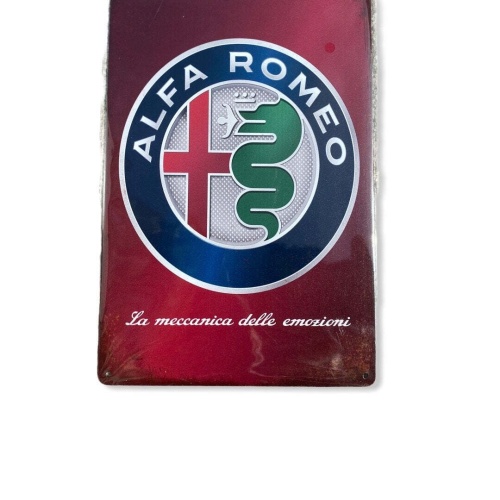 Nostalgie Vintage Schild  Auto Alfa Romeo rot 30x20 12087