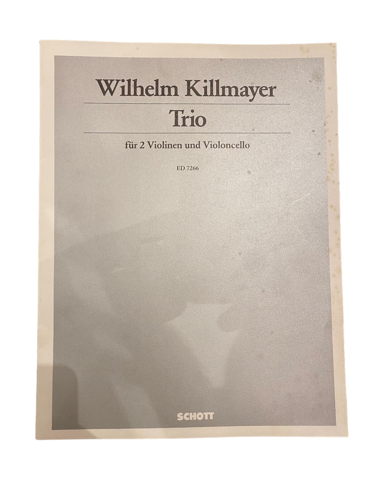 3213 Wilhelm Killmayer TRIO FÜR 2 VIOLINEN UND VIOLONCELLO +Abb