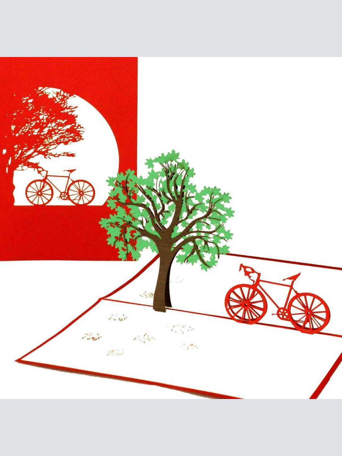 3D Pop Up Karte "Fahrradtour" Gutscheinkarte Klappkarte 50028