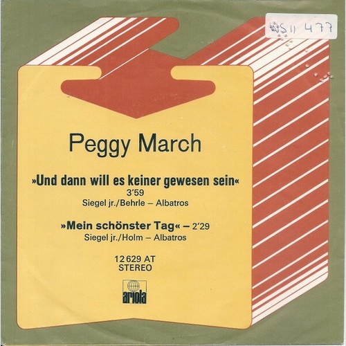 Peggy March - Und Dann Will Es Keiner Gewesen Sein (7", Single, Promo)