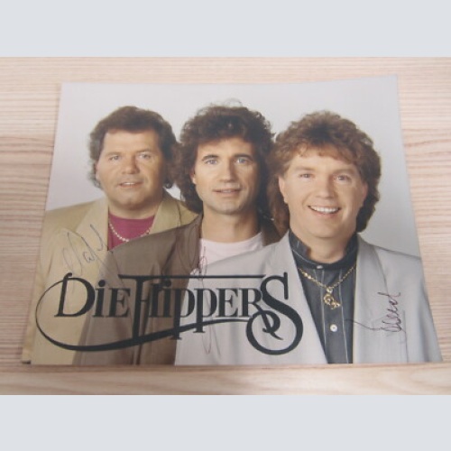 DIE FLIPPERS -   AUTOGRAMM FOTO  MIT ORIG.AUTOGRAMM TOP RARITÄT