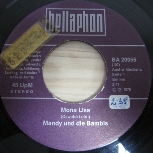 Single /   Mandy Und Die Bambis ?– Mona Lisa     /  AUT  PRESS  / RAR /