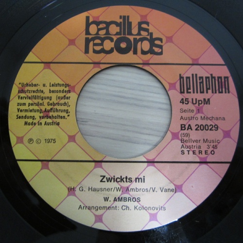 Single /   W. Ambros ?– Zwickt's Mi   /  AUT  PRESS  / RAR /