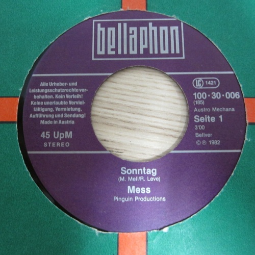 Single /   Mess  ?– Sonntag  /  AUT PRESS  / RAR /