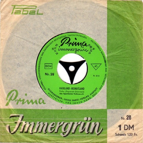 Die Egerländer Volksmusik - Egerland - Heimatland (Flexi, 7", S/Sided)