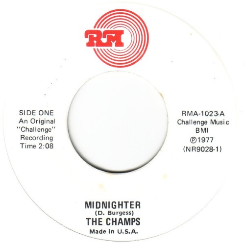 The Champs - Midnighter  (7", Single, RE)