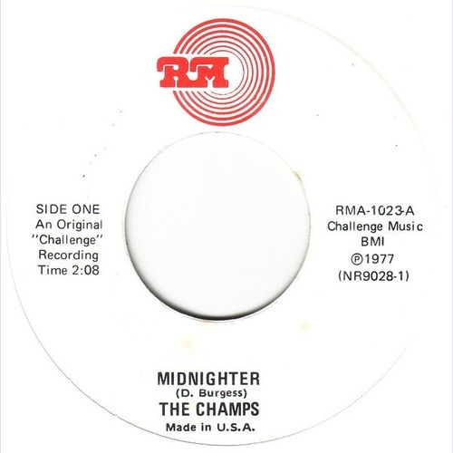 The Champs - Midnighter  (7", Single, RE)