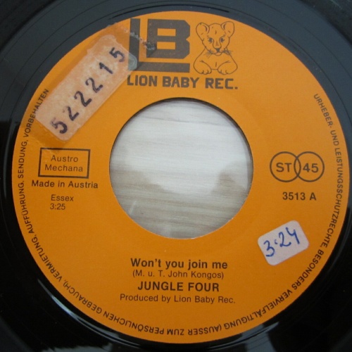 Single /  Jungle Four ?– Won't You Join Me  / RAR /  AUT   PRESS /