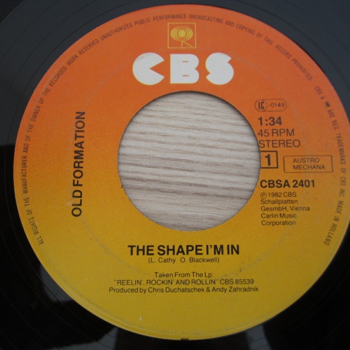 Single /  Old Formation ?– The Shape I'm In    / RAR /  AUT PRESS /
