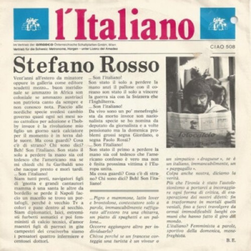 Stefano Rosso - L'Italiano (7", Single)