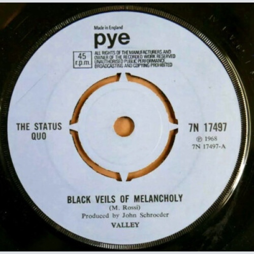 The Status Quo* - Black Veils Of Melancholy (7", Single)