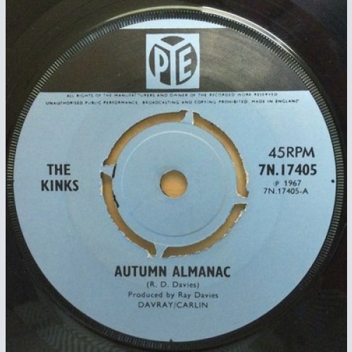 The Kinks - Autumn Almanac  (7", Single)