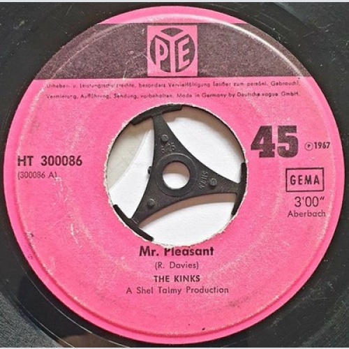 The Kinks - Mr. Pleasant (7", Single)