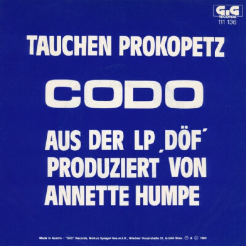 Tauchen Prokopetz* - Codo (7", Single)