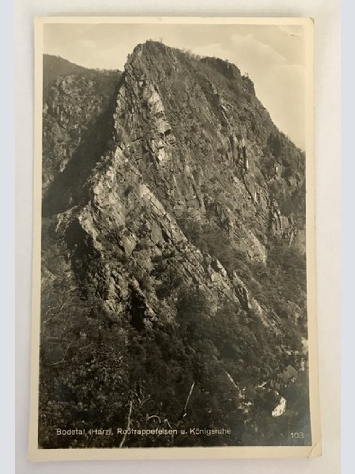 ansichtskarten, Bodetal, Harz, Roßtrappefelsen u. Königsruhe (40036 BW)