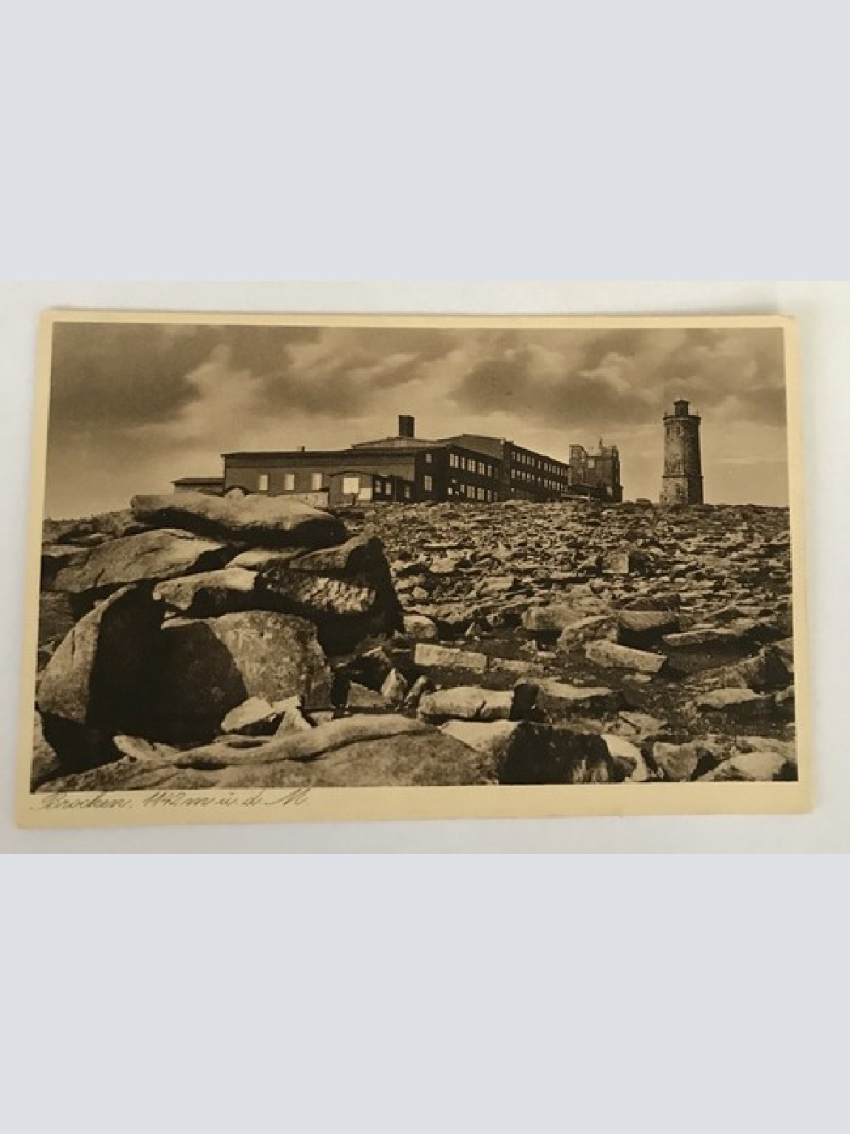 ansichtskarten, Sachsen Anhalt, Brocken Hotel, 1142 m ü Meeresspiegel (40035-BW)