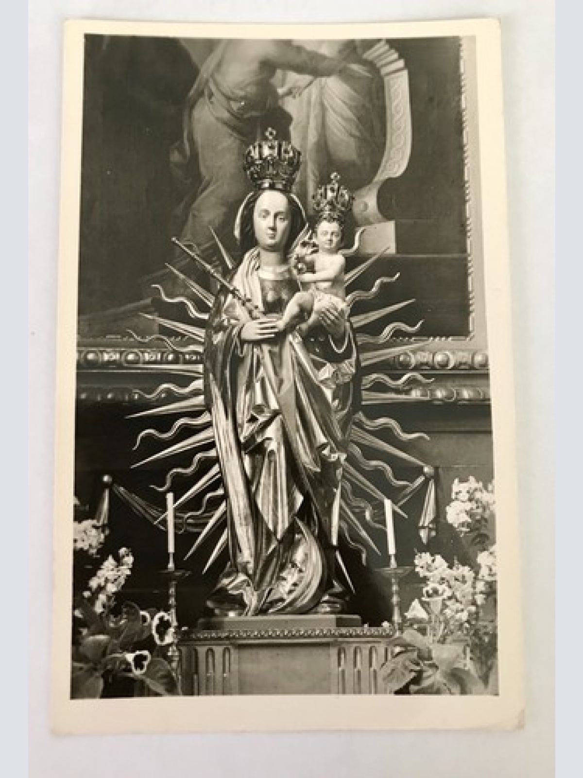 AK, Baden Württemberg, Kirche Wiesensteig, Skulptur (40090 BW) A