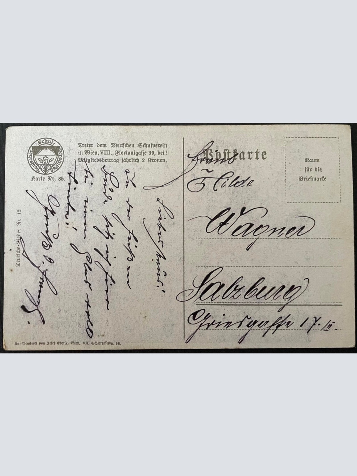 Im Kühlen Keller sitz ich hier Lied Trinker Kelch Deutscher Schulverein 402187TH