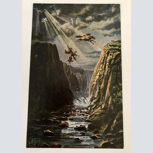 AK, Sachsen, Sage von Roßtrappe, Reiter, Harz (40047 BW)