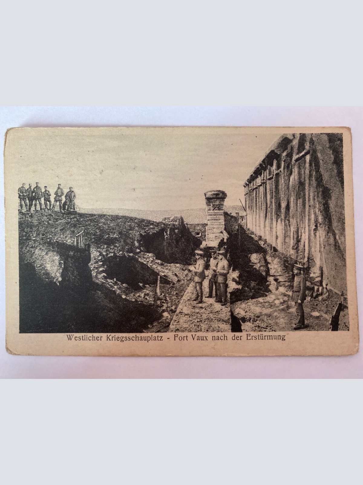 Ansichtskarte Westlicher Kriegsschauplatz - Fort Vaux nach der Erstürmung