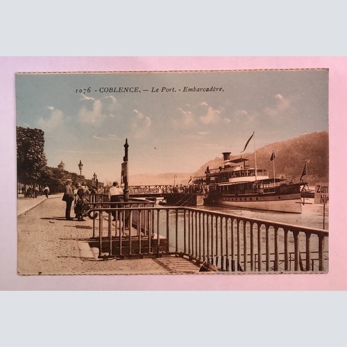 AK, Rheinland Pfalz, 1976, Coblence, Le Port, Embarcadere, Hafen (40077 BW)