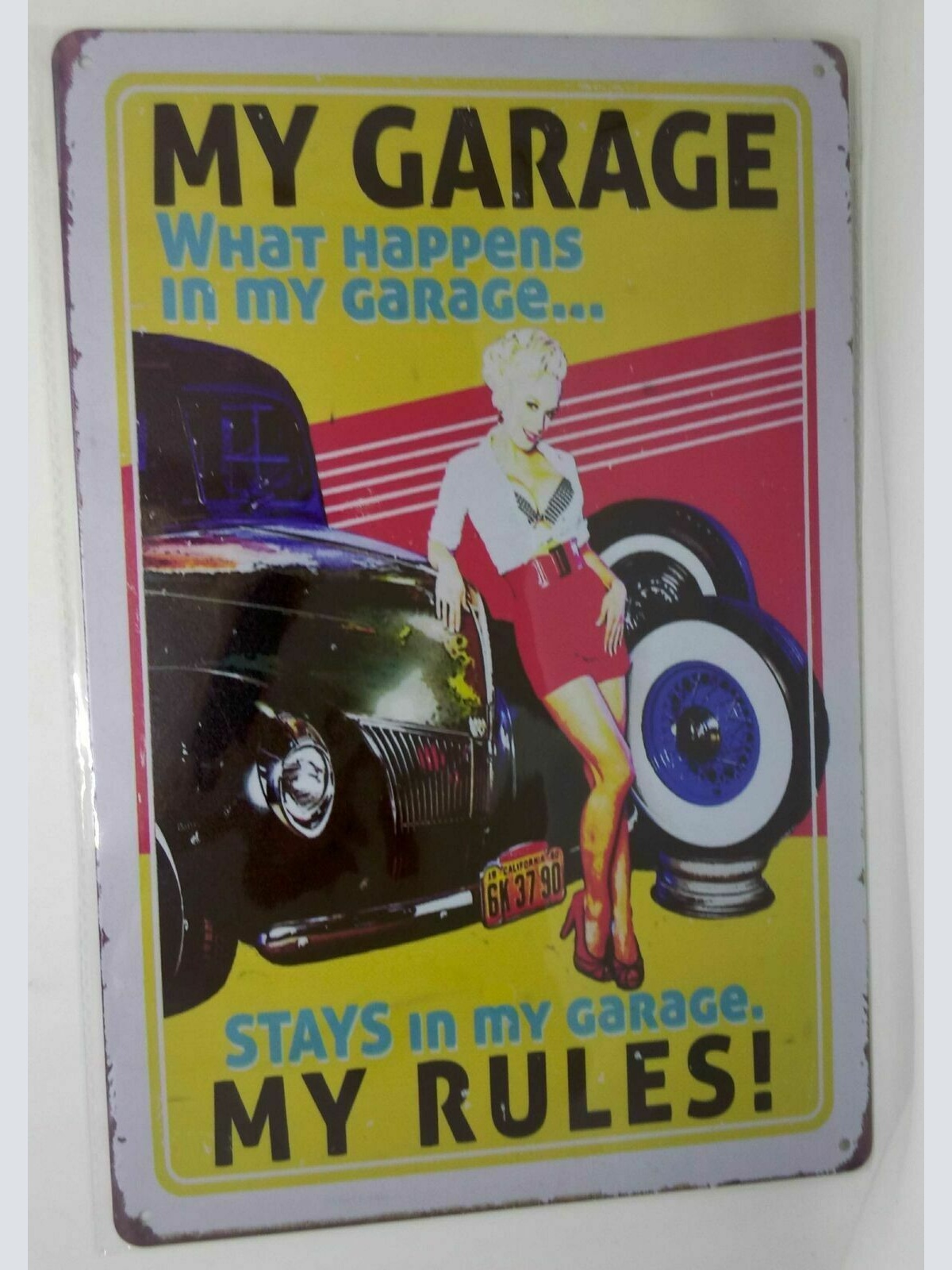 Nostalgie Retro Blechschild "My Garage My Rules!" 30x20 50137