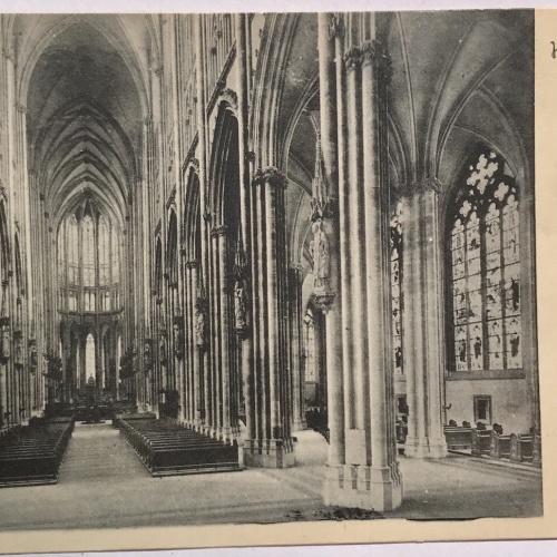 AK, Köln, Dom von Innen, Rhein (40021 BW)