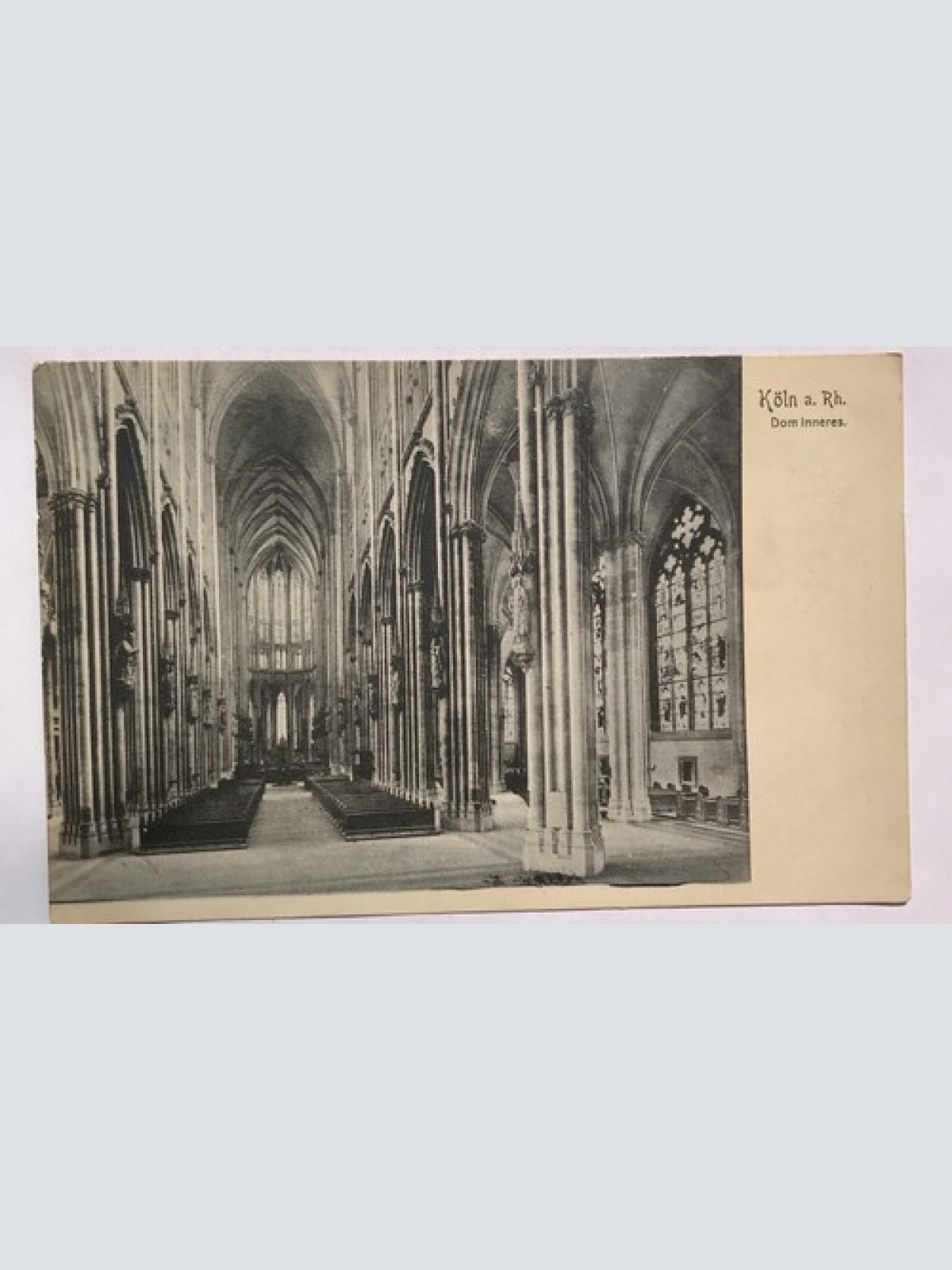 AK, Köln, Dom von Innen, Rhein (40021 BW)