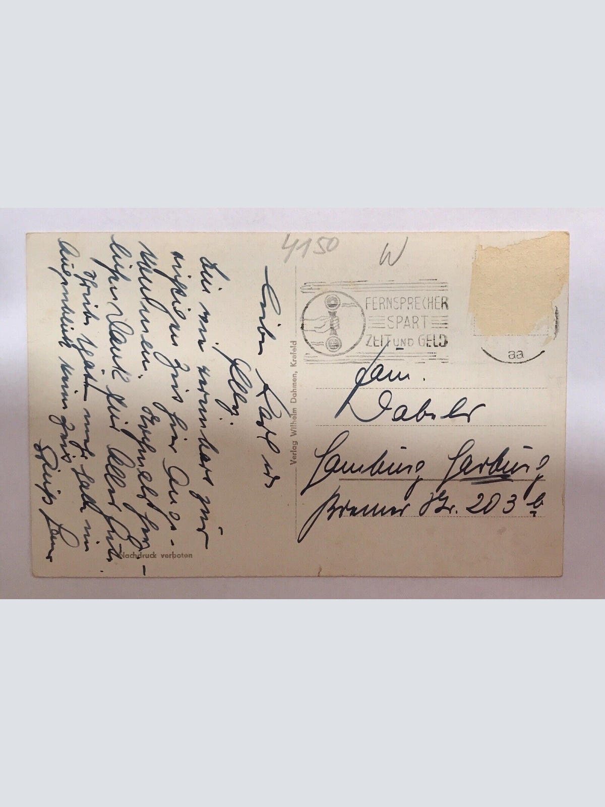 AK, Krefeld, Rhein, Schönwasserpark, Botanischer Garten (40018 BW)G