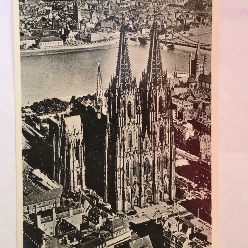 AK, NRW, Kölner Dom, Luftaufnahme (40030 BW)