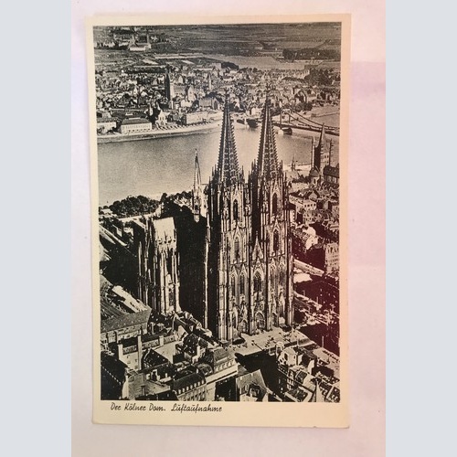 AK, NRW, Kölner Dom, Luftaufnahme (40030 BW)