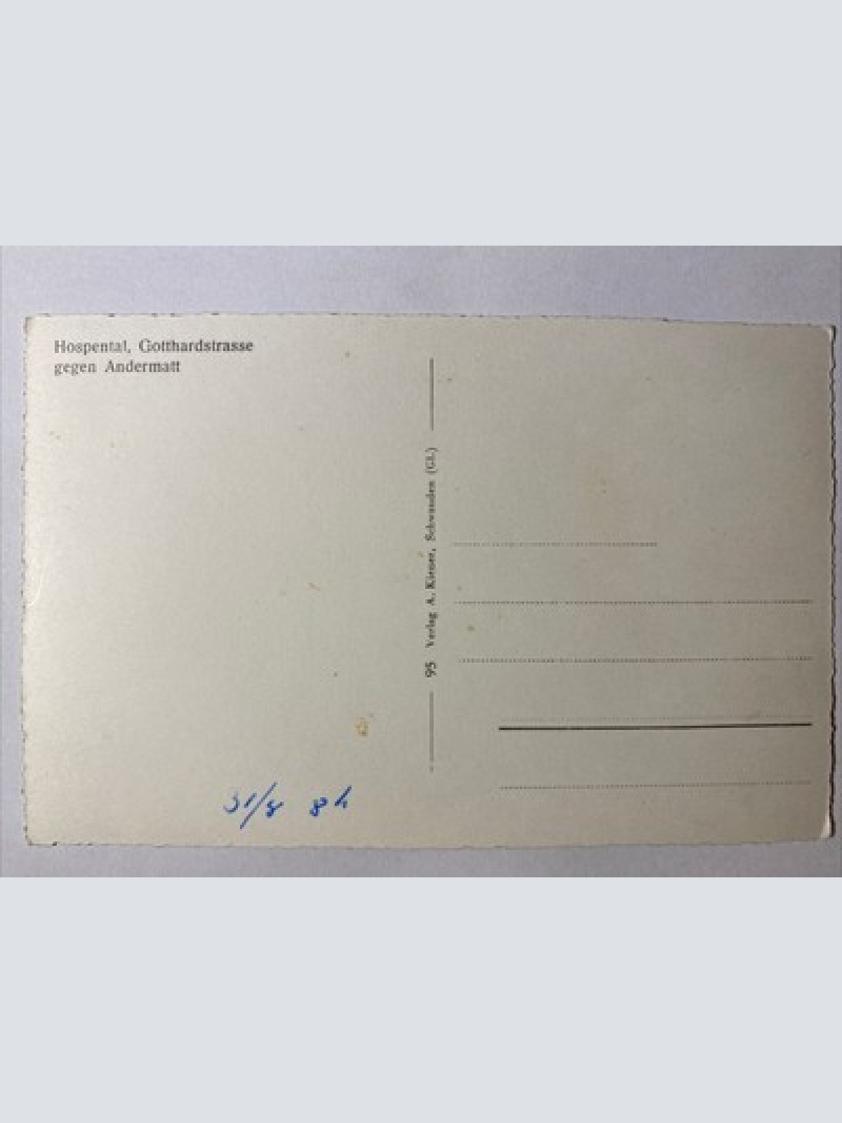 Ansichtskarte Hospental, Gotthardstrasse gegen Andermatt 400566 AH A